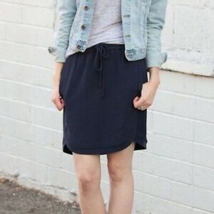 J.Crew Drapey Double Twill Skirt in Blue